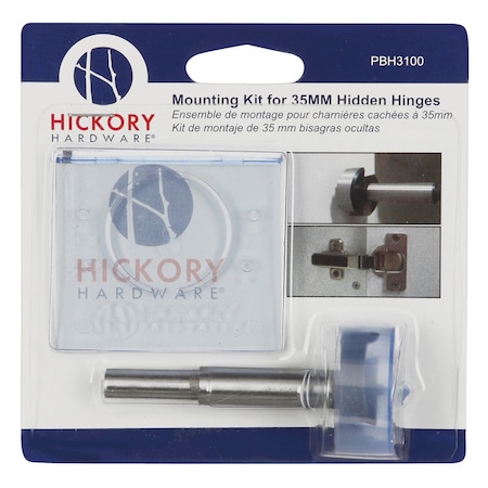 Hickory Hardware Mounting Template, 2-1/4 in W, 2-1/2 in L, Clear Blue PBH3100